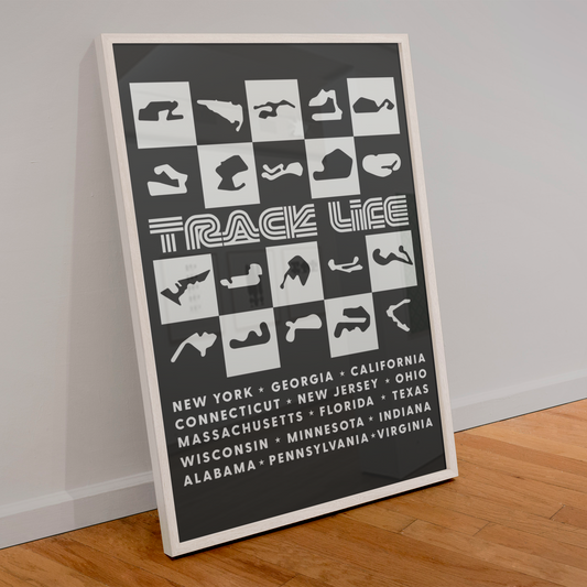 US Race Tracks Poster