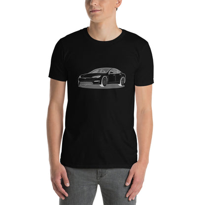 Model S Front View On Unisex T-Shirt (3 Colors Available)