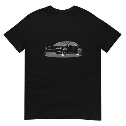 Model S Front View On Unisex T-Shirt (3 Colors Available)