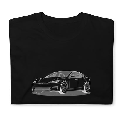 Model S Front View On Unisex T-Shirt (3 Colors Available)