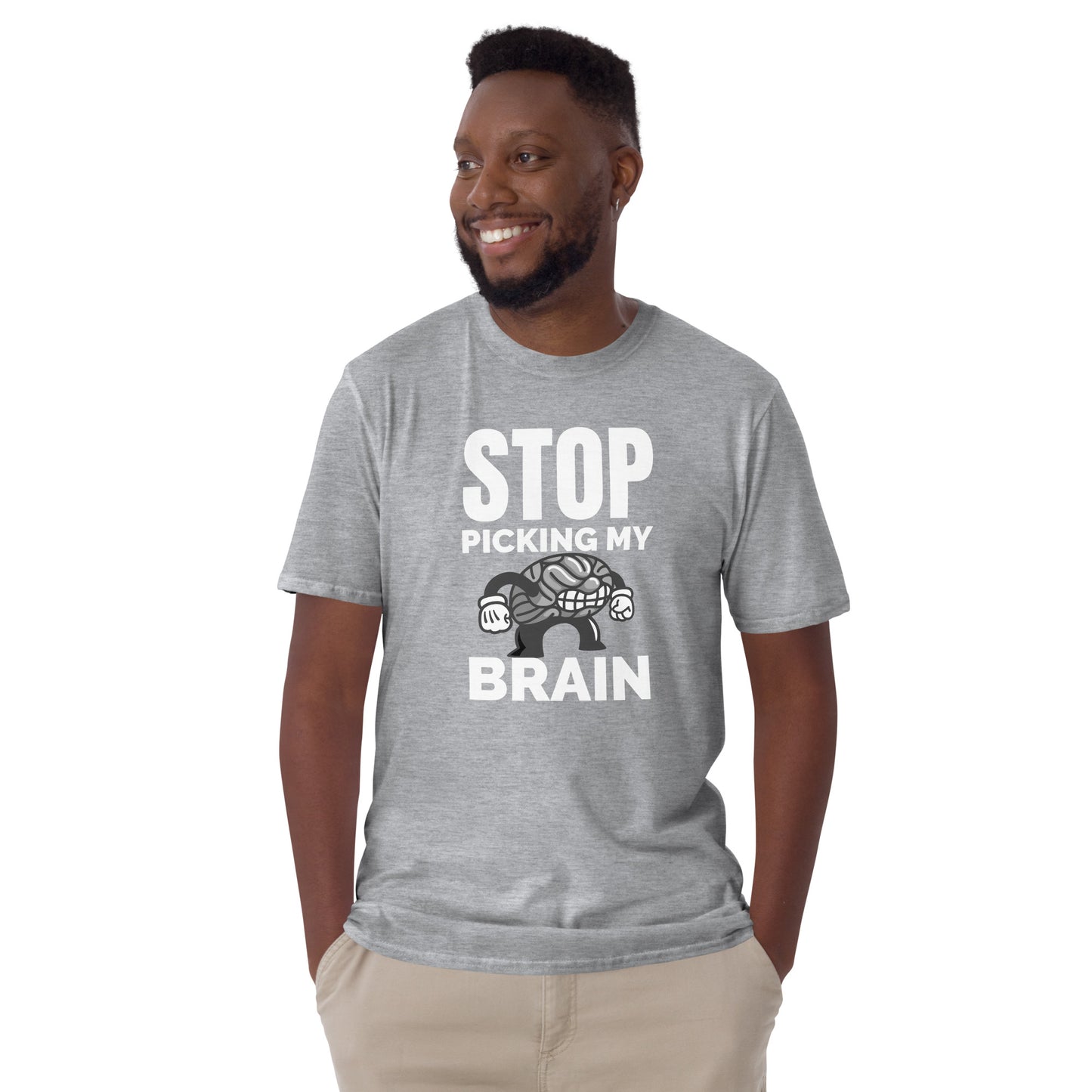 Stop Picking My Brain Cartoon Unisex T-Shirt (2 Colors Available)