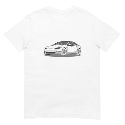 Model S Front View On Unisex T-Shirt (3 Colors Available)