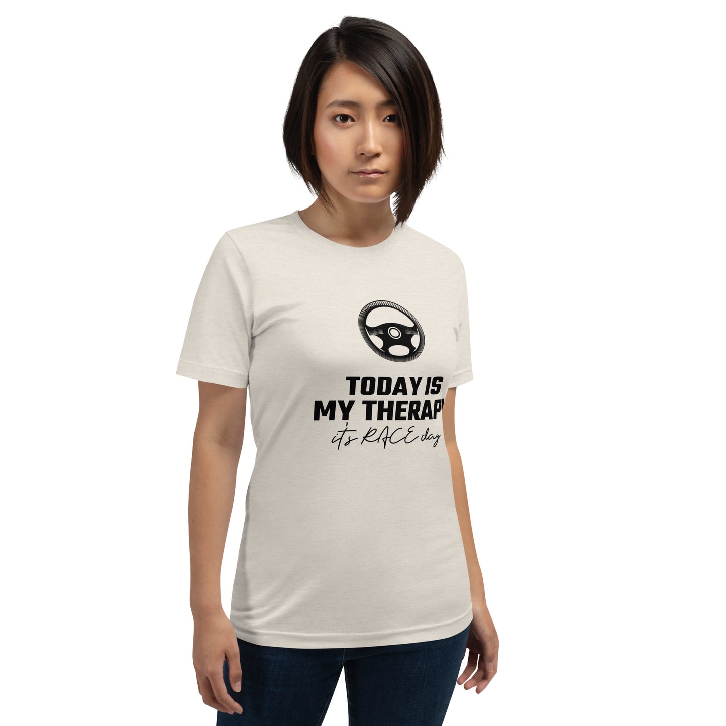 It's Race Day Track Day Road Course Racing Heather Dust Premium Unisex T-Shirt