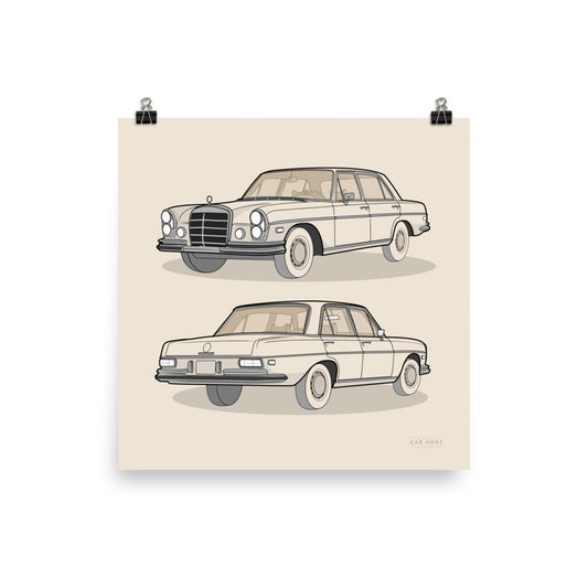 1972 Mercedes 280 SE 12 in. X 12 in. Poster