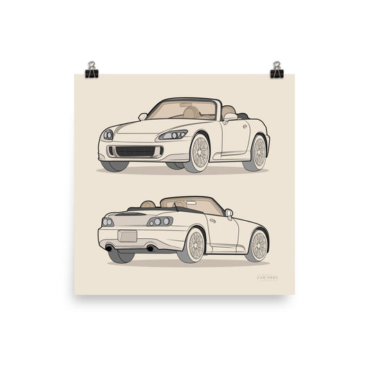 2007 Honda S2000 12 in. X 12 in. Poster