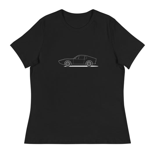 Saab Sonett Outline Women's Relaxed Black T-Shirt