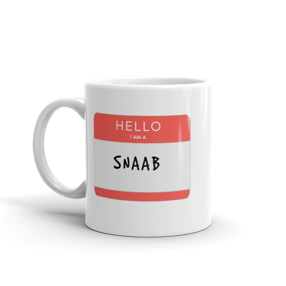 Saab Hello I Am A Snaab Sticker 11 oz Coffee Mug