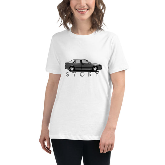 Saab Story 9-5 Sedan Women's Relaxed White T-Shirt