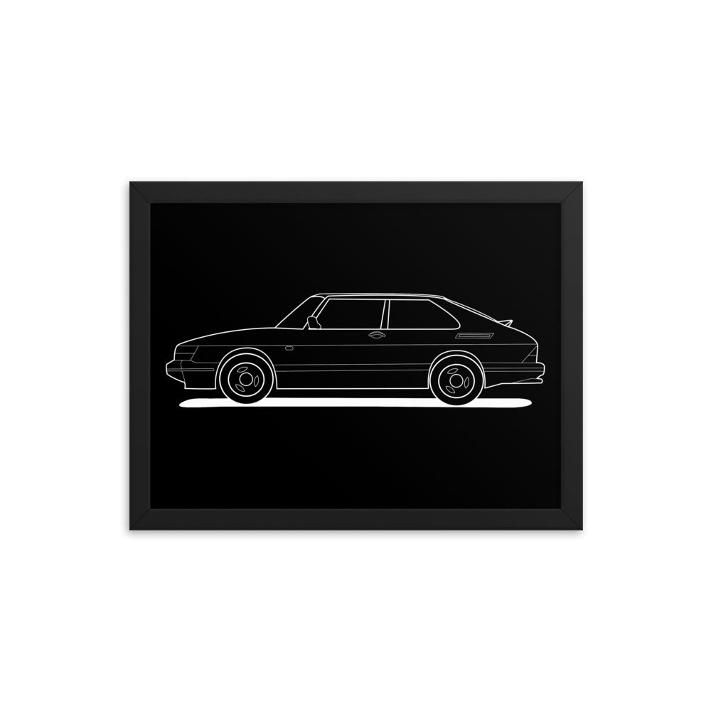 Saab 900 SPG 12 in. x 16 in. Framed Poster