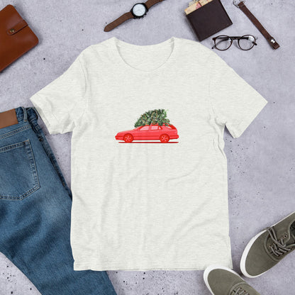 Saab 9-5 Wagon Christmas Tree Holiday Ash Unisex T-Shirt