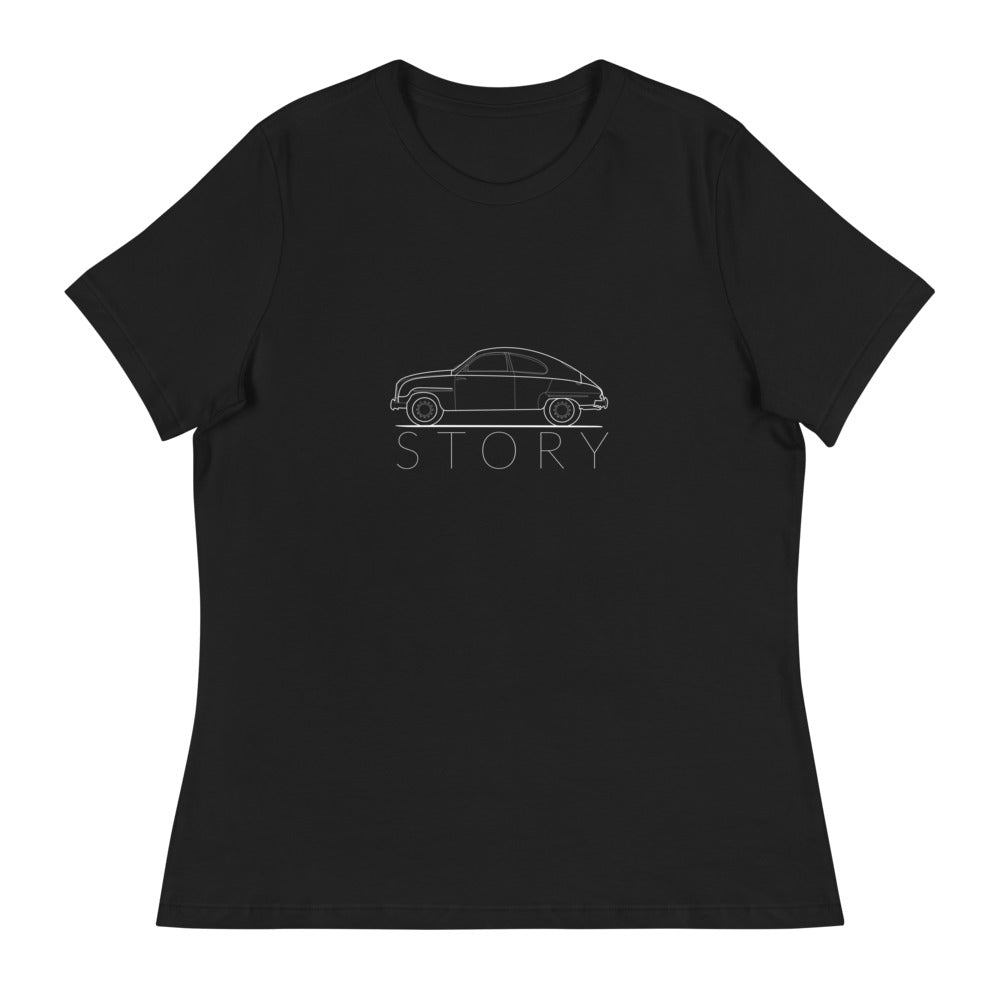 Saab 93 Story Outline Women's Relaxed Black T-Shirt