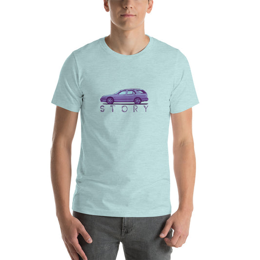 Saab 9-5 Wagon Sport Combi Wagon Story Mint Blue Unisex T-Shirt