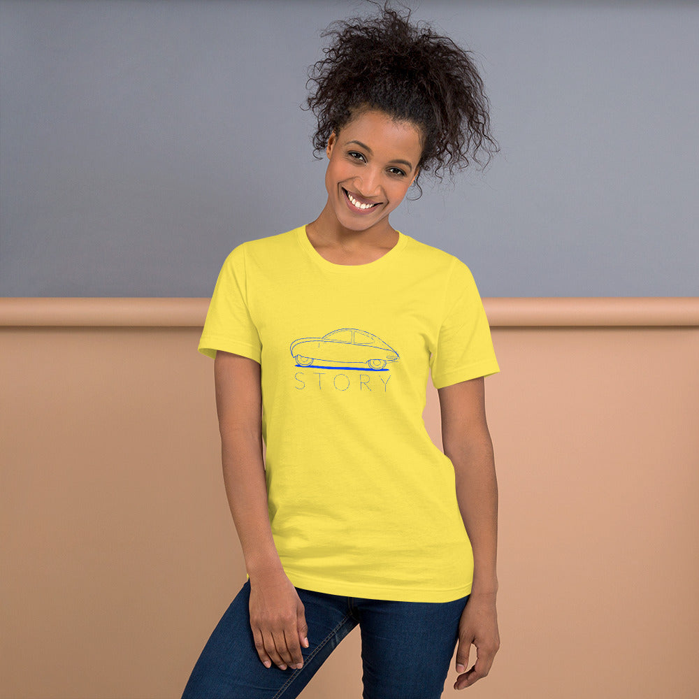 Saab Urssab Story Outline Yellow Unisex T-shirt