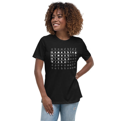 Saab S.A.A.B Something Almost Always Broke Women's Relaxed Black T-Shirt