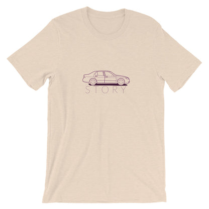 Saab Story 9-5 Sedan Outline Beige Unisex T-Shirt