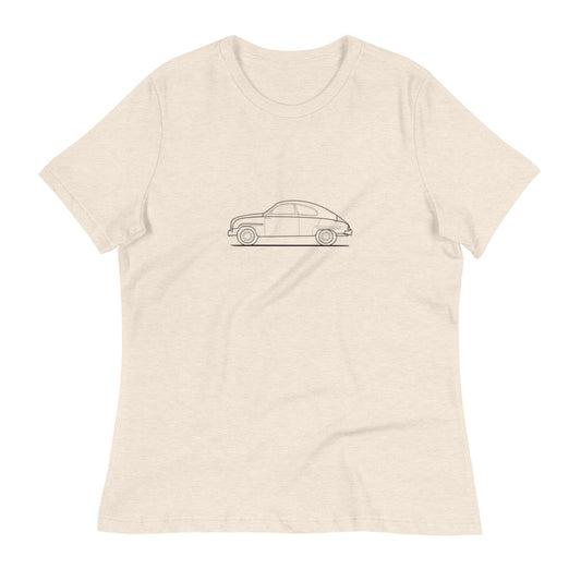 Saab 93 Outline Women's Relaxed Beige T-Shirt