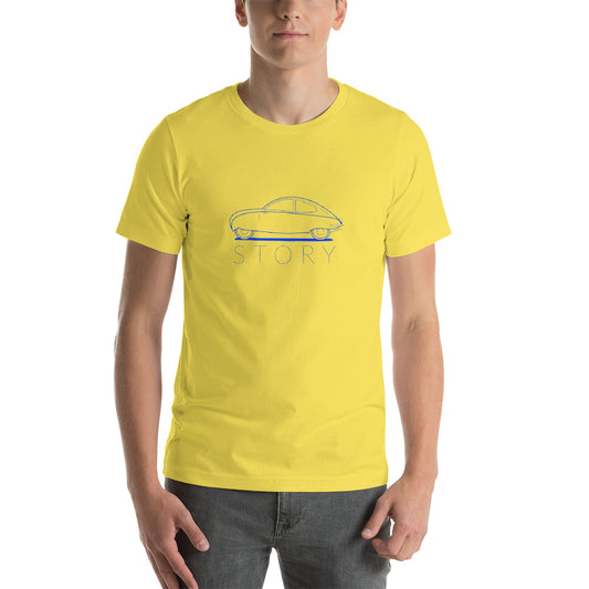 Saab Urssab Story Outline Yellow Unisex T-shirt