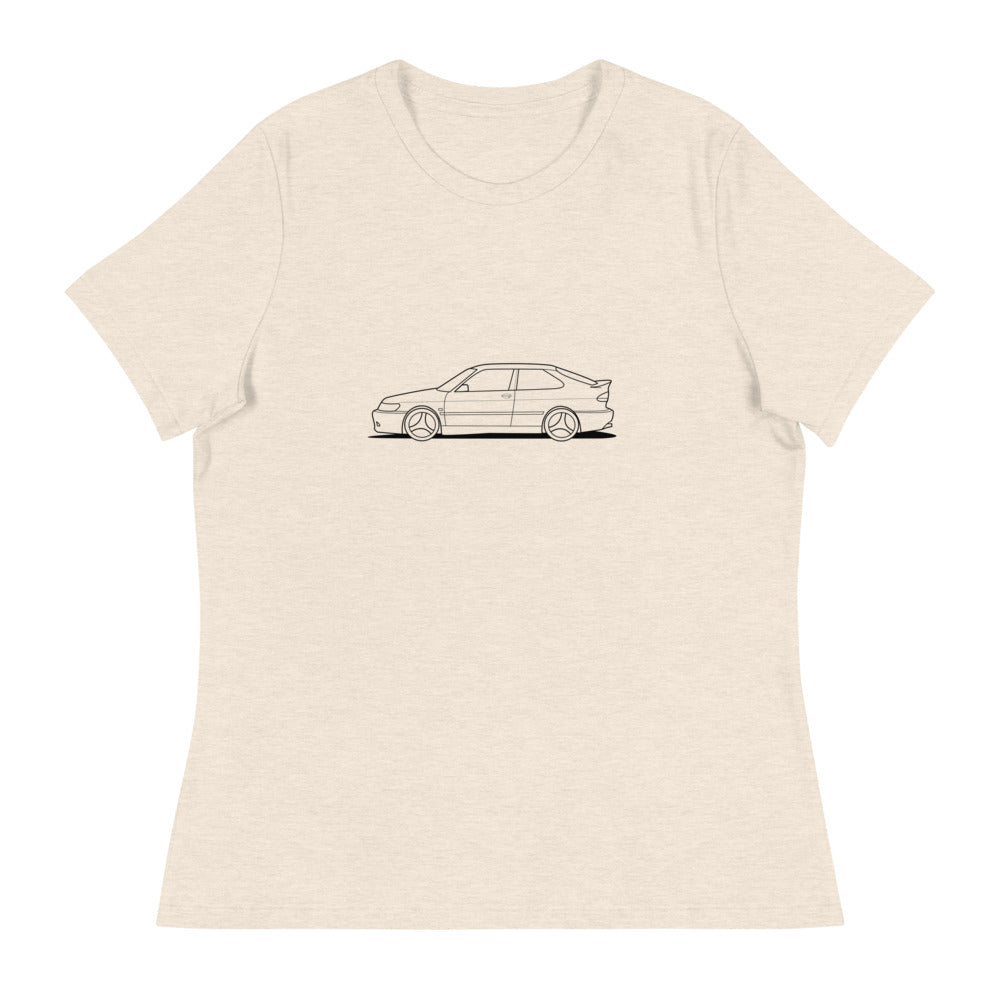 Saab Viggen Outline Women's Relaxed Beige T-Shirt