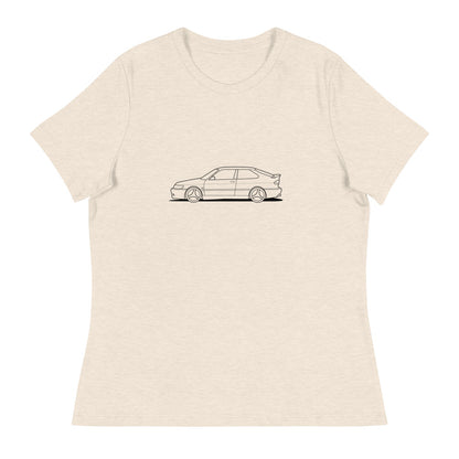 Saab Viggen Outline Women's Relaxed Beige T-Shirt