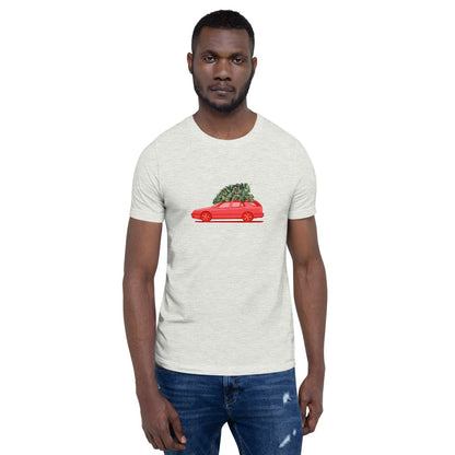 Saab 9-5 Wagon Christmas Tree Holiday Ash Unisex T-Shirt