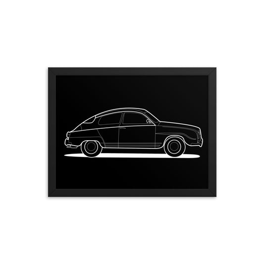 SAAB 96 12 in. x 16 in. Framed Poster