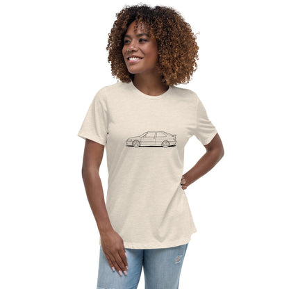 Saab Viggen Outline Women's Relaxed Beige T-Shirt