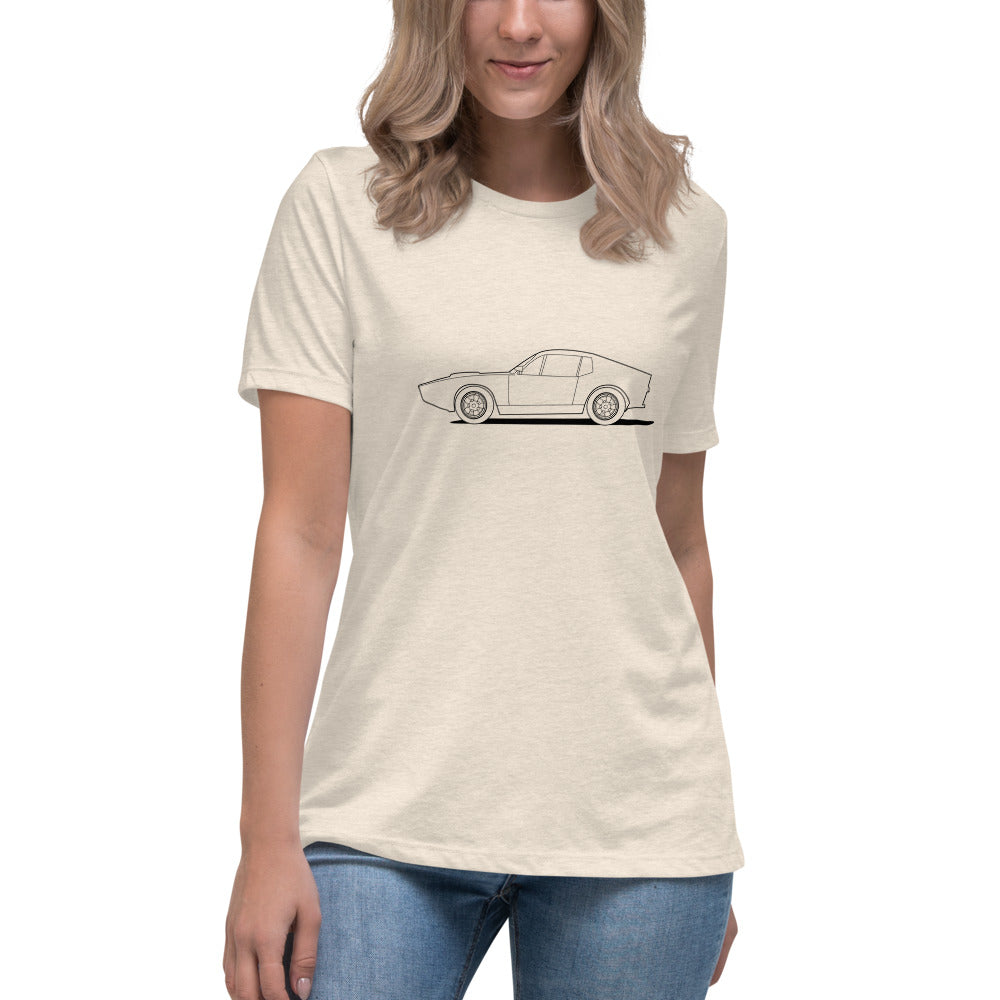 Saab Sonett Outline Women's Relaxed Beige T-Shirt