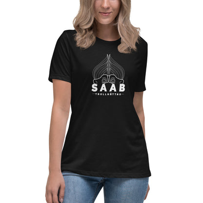 Saab Trollhättan Women's Relaxed Black T-Shirt