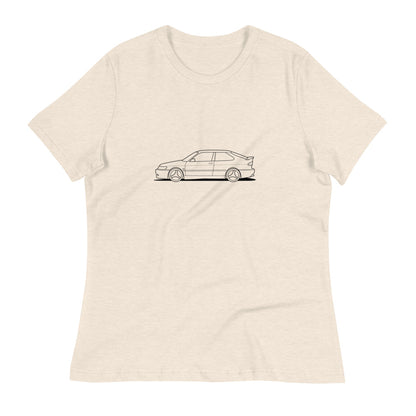 Saab Viggen Outline Women's Relaxed Beige T-Shirt