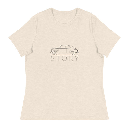 Saab 93 Story Outline Women's Relaxed Beige T-Shirt