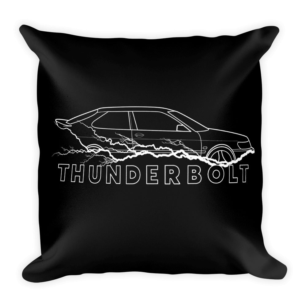 Saab 9-3 Viggen Thunderbolt Black 18 x 18 Throw Pillow