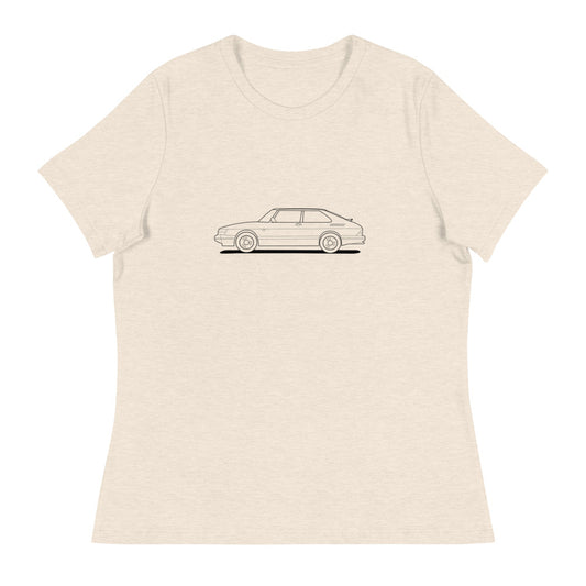 Saab 900 SPG Outline Women's Relaxed Beige T-Shirt