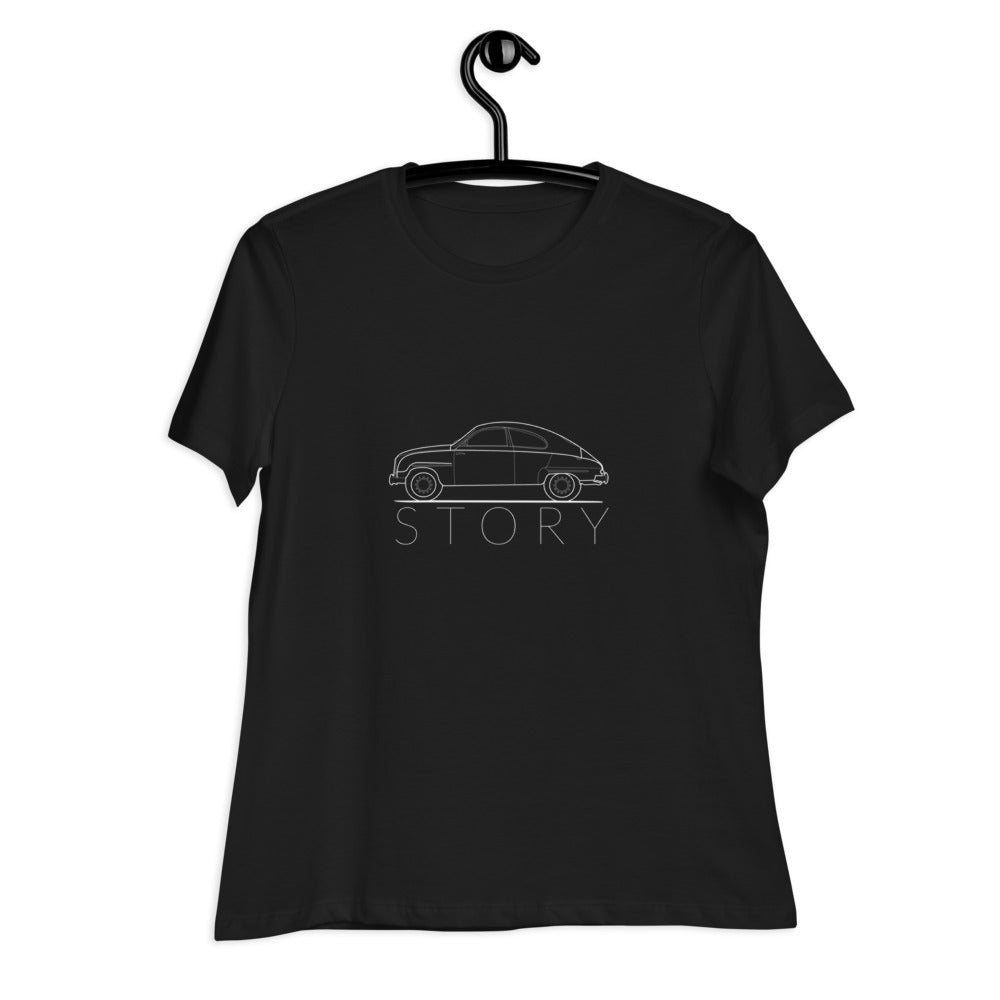 Saab 93 Story Outline Women's Relaxed Black T-Shirt