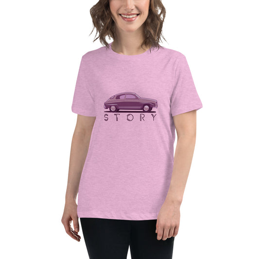 Saab Story 96 Monte Carlo Women's Relaxed Lilac T-Shirt