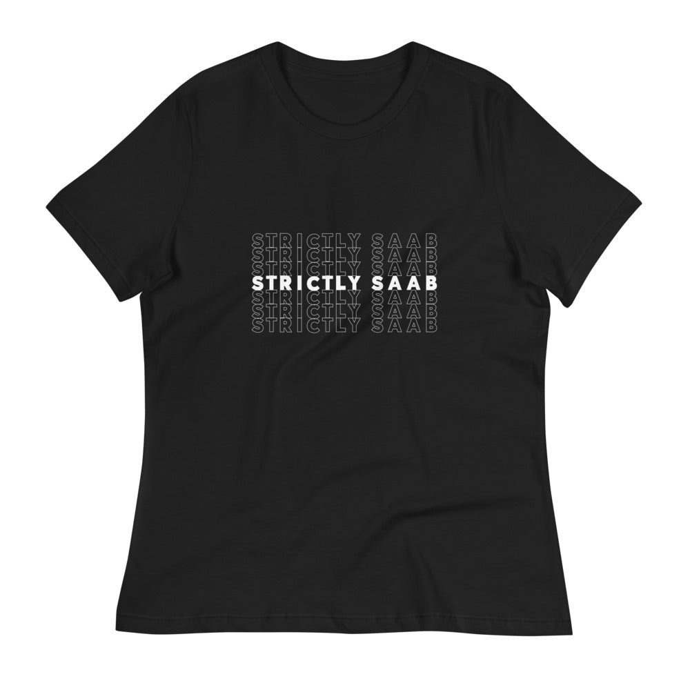 Strictly Saab Women's Relaxed Black T-Shirt