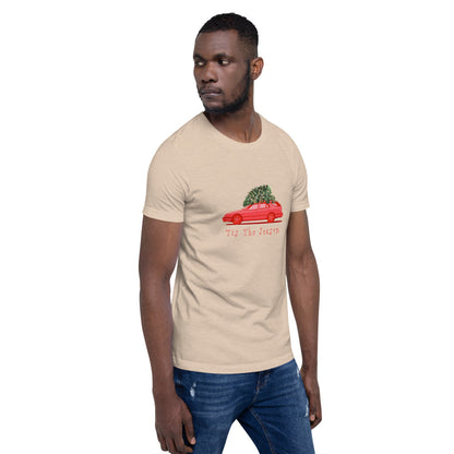 Saab 9-5 Wagon Tis The Season Christmas Holiday Beige Unisex T-Shirt