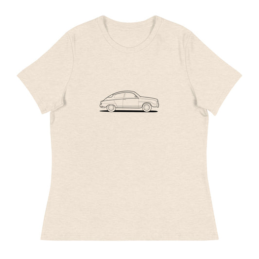 Saab 96 Monte Carlo Outline Women's Relaxed Beige T-Shirt