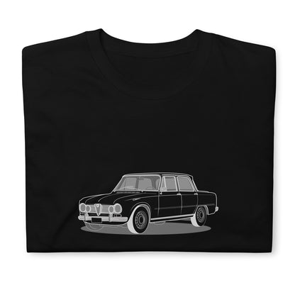 1967 Alfa Romeo Giulia Super Sedan Front Side Unisex T-Shirt (3 Colors Available)