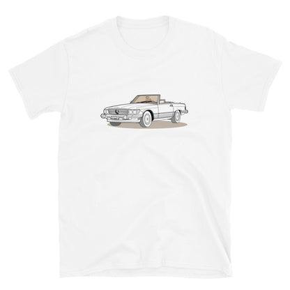 1987 Mercedes 560 SL W107 Front Side Unisex T-Shirt (2 Colors Available)