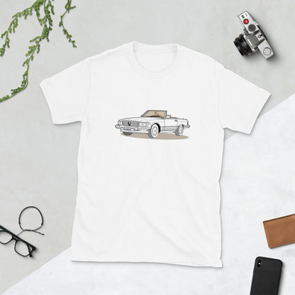 1987 Mercedes 560 SL W107 Front Side Unisex T-Shirt (2 Colors Available)