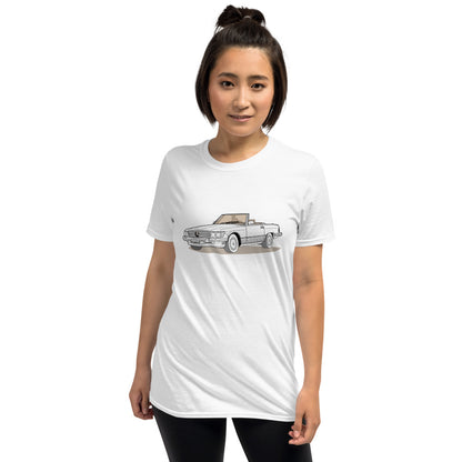 1987 Mercedes 560 SL W107 Front Side Unisex T-Shirt (2 Colors Available)