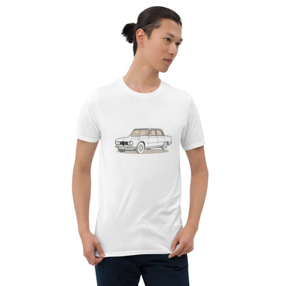 1967 Alfa Romeo Giulia Super Sedan Front Side Unisex T-Shirt (3 Colors Available)