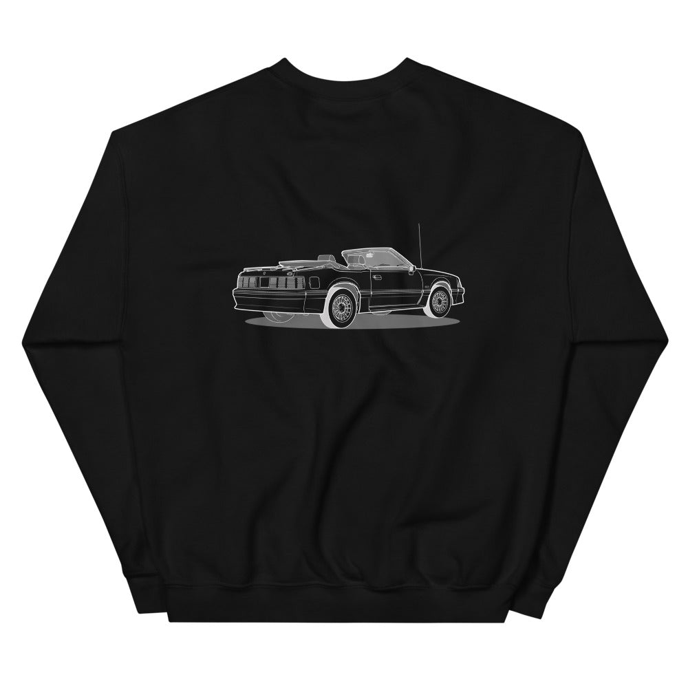 1989 Ford Mustang Convertible 5.0 Double Sided Unisex Sweatshirt