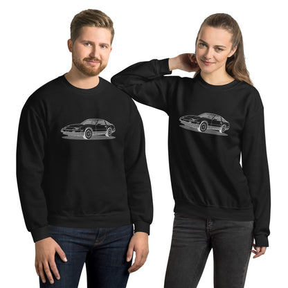 1984 Datsun Nissan 300ZX Turbo Front Side Unisex Sweatshirt (2 Colors Available)