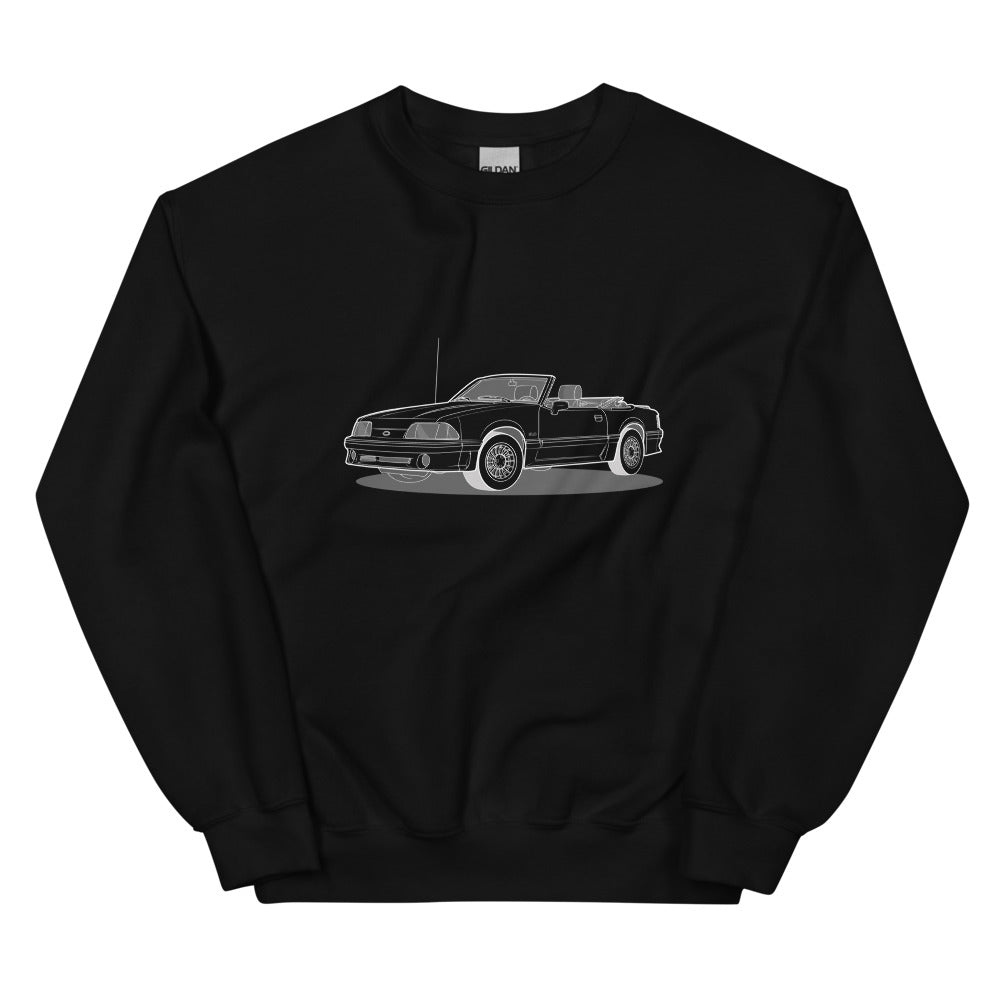 1989 Ford Mustang Convertible 5.0 Double Sided Unisex Sweatshirt