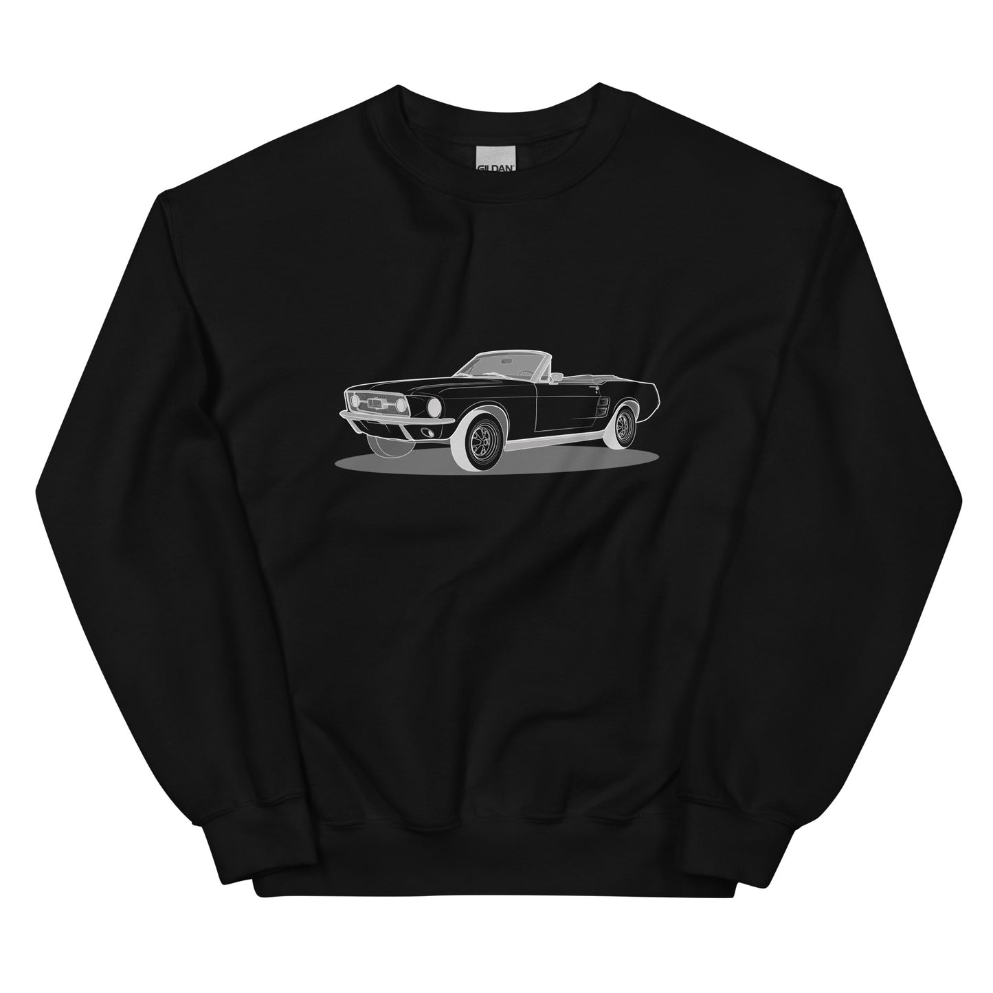  1967 Ford Mustang Convertible Double Sided Unisex Sweatshirt (2 Colors Available)