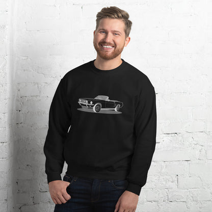  1967 Ford Mustang Convertible Double Sided Unisex Sweatshirt (2 Colors Available)