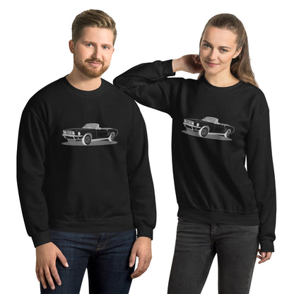  1967 Ford Mustang Convertible Double Sided Unisex Sweatshirt (2 Colors Available)