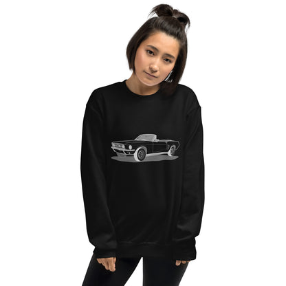  1967 Ford Mustang Convertible Double Sided Unisex Sweatshirt (2 Colors Available)