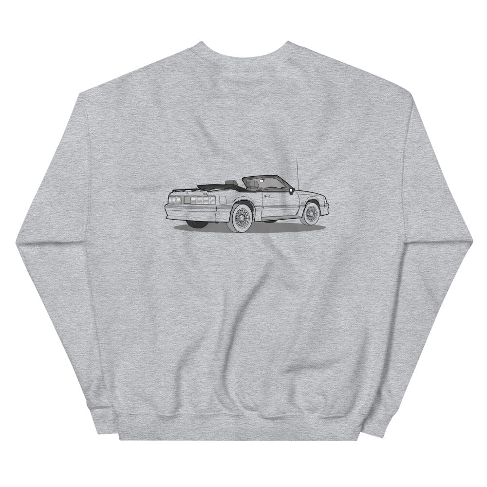 1989 Ford Mustang Convertible 5.0 Double Sided Unisex Sweatshirt